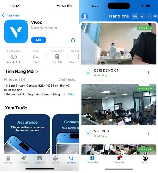 Hình ảnh VIVOO APP trên thiết bị điện thoại di động